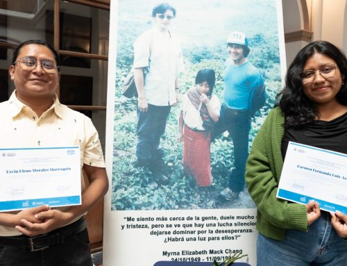 SEGEPLAN entrega Beca Myrna Mack a dos estudiantes de antropología de la USAC